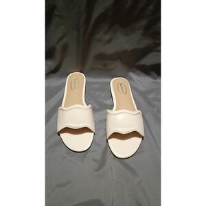 Scoop Womens Wavy Flat Sandal Size 7